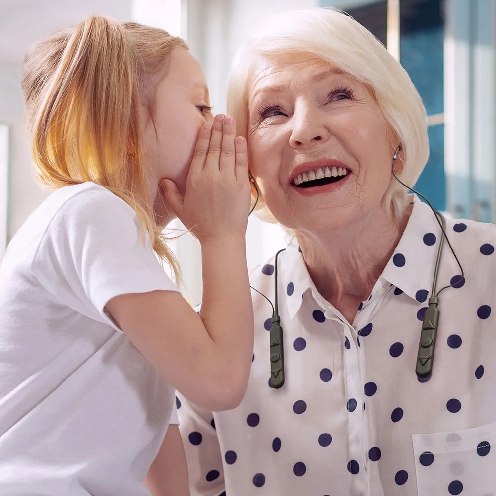 AudialPrime Smart Neckband Hearing Aid with Bluetooth & 4 Sound Modes