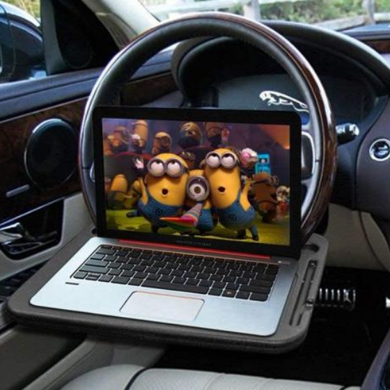 Multifunctional Car Steering Wheel Tray & Drink Holder