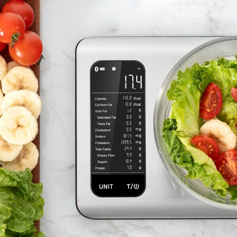 Smart Digital Nutrition Scale – Measure in Oz, Grams & ML