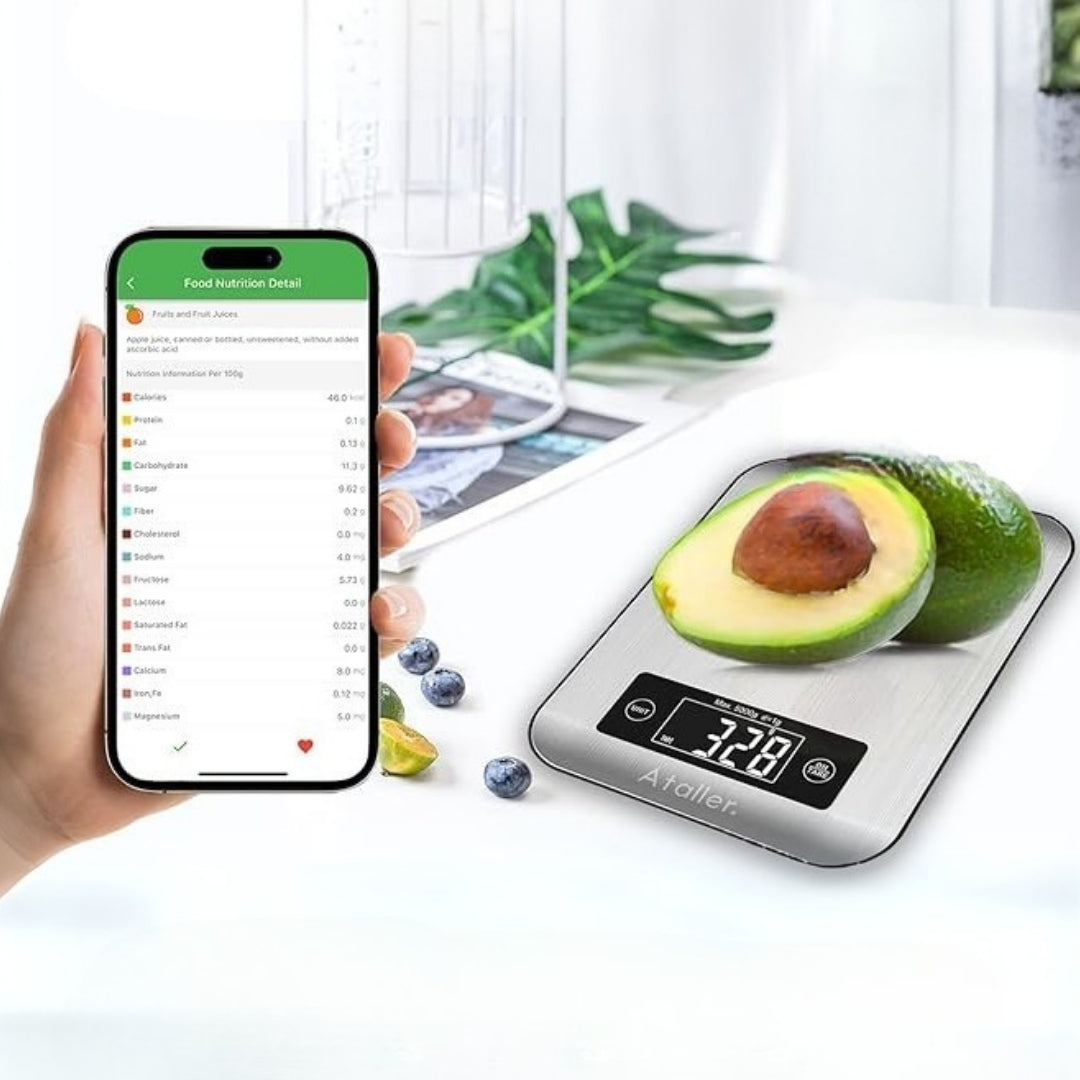 Ataller Smart Kitchen Scale – Bluetooth Enabled with Nutritional Insights