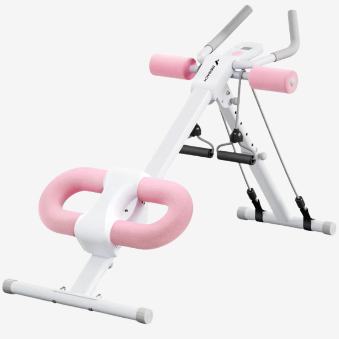 MERACH Adjustable Ab Trainer – Foldable Core Exercise Machine with Knee Protection