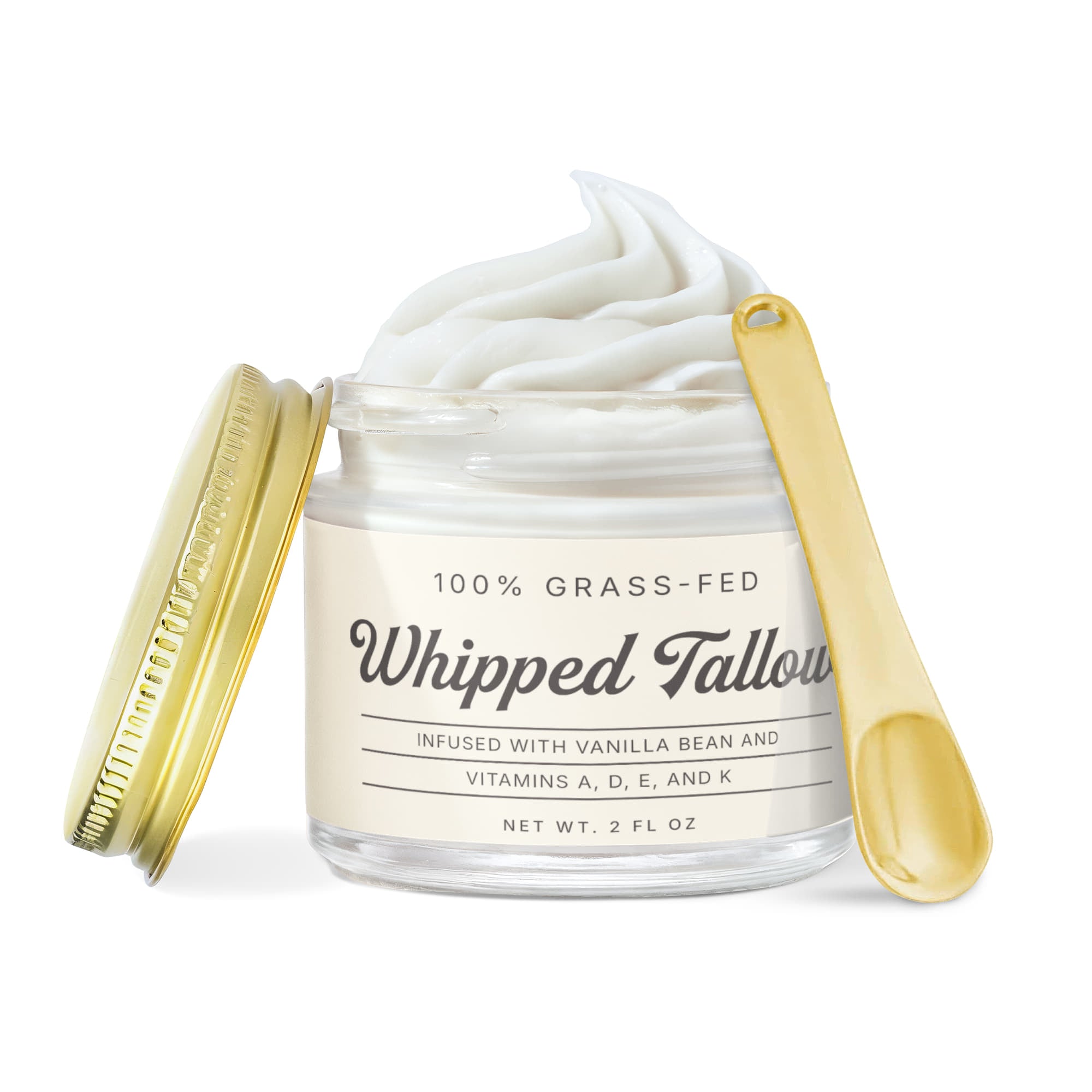 Whipped Grass-Fed Tallow Balm with Vanilla Bean